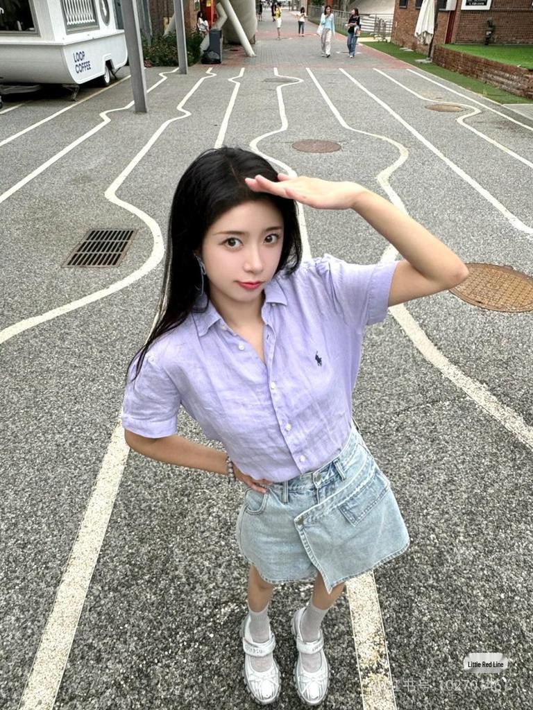 2025 Sommer Ralph RL Little Pony Besticktes Reines Leinen Göttinnen-Kurzarmhemd