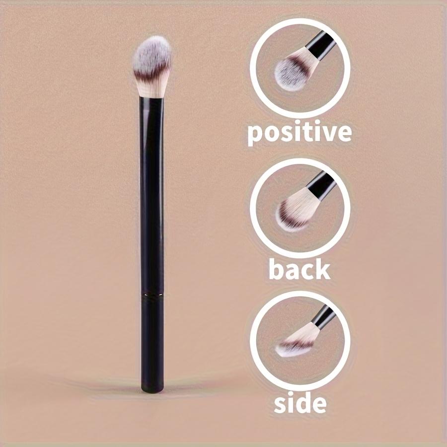 

1pcs Minimalist Contour & Blending Brush Suitable for Concealer, Highlighter, Blush - Curved Nylon Bristle Makeup Tool with Natural Blending, Travel-F