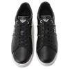 Emporio Armani Round Toe Lace-Up Comfortable Low-Top Sneakers Unisex Sneakers Black X8X102XK346M700