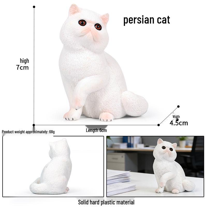 Yaratıcı Sevimli Kedi Bebek Süsleri - Tüysüz, Pastoral ve Yan Yatan Kediler Ev & Kahve Dükkanı Dekorasyonu İçin