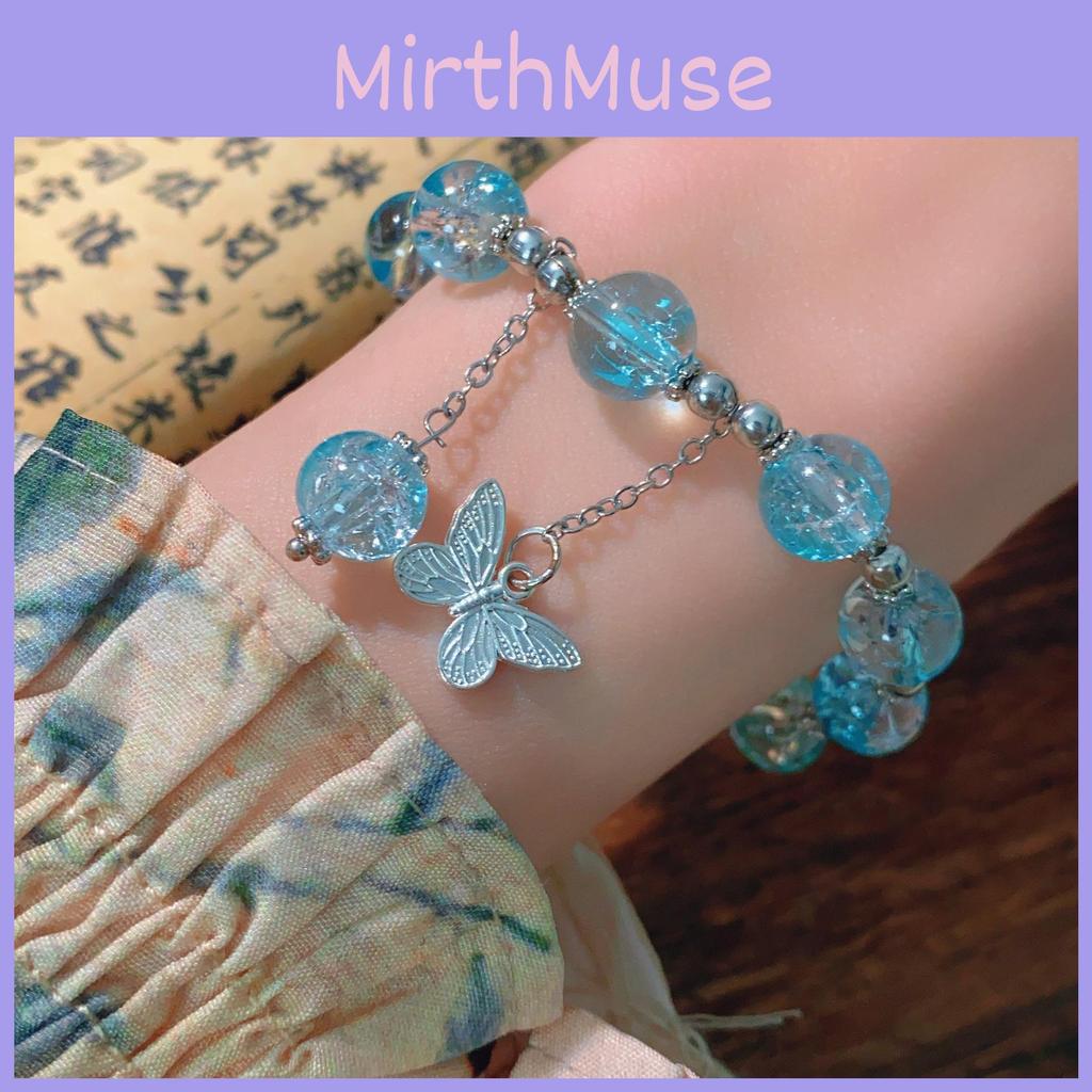 Chic Summer 2024 Ice Crack Glazed Butterfly Bracelet Unisex Design Geometric