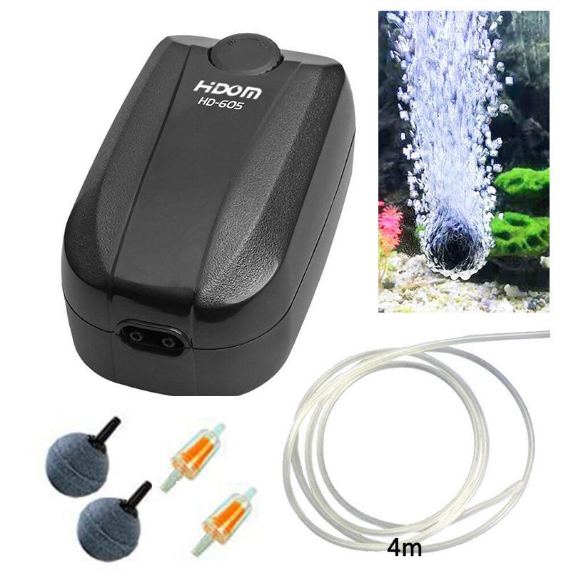 Buy Special Quiet Aquarium Air Pump Fish Tank Hidom Single/Twin Outlet Valve Oxygen Pump 1Set at