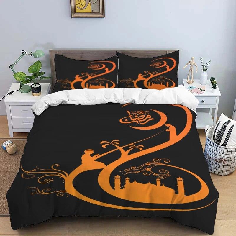 Muslim Prayer Kawaii  Bedding Sets New Greek Key Meander Duvet Cover Sets Bed Linens Queen King Size Modern Geometric Bedspread