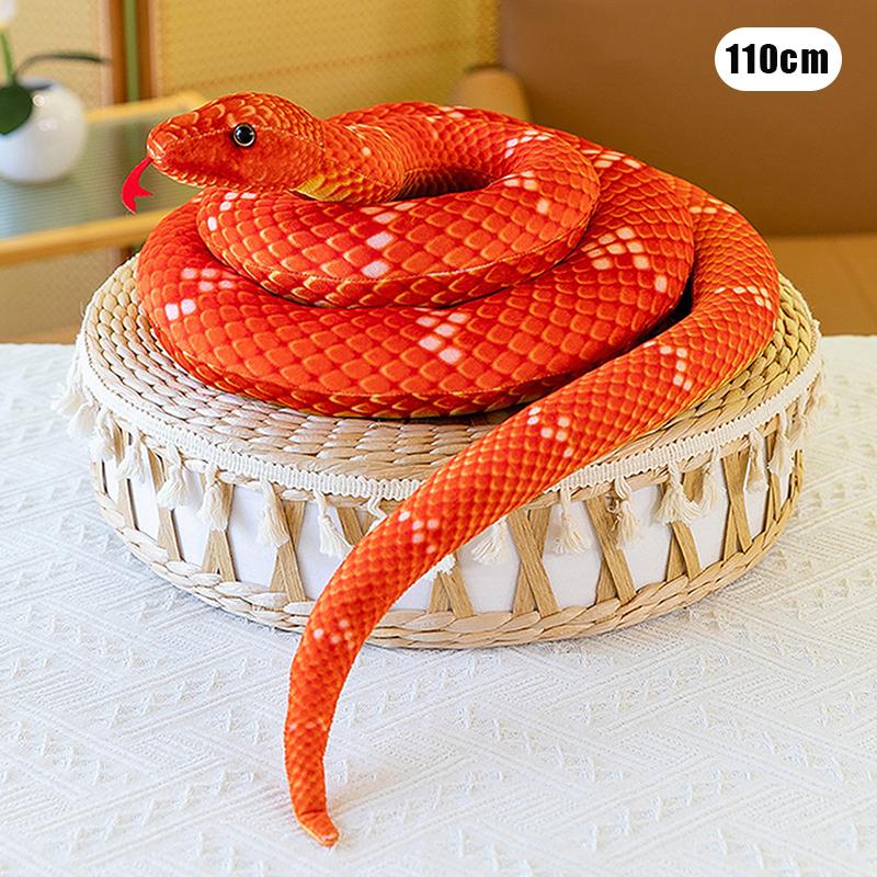 1Pc Funny Spoof Joke Soft Toys 80/110/160Cm Simulated Colorful Python Plush Toy Stuffed Animals Snakes Plushies Doll Home Decor