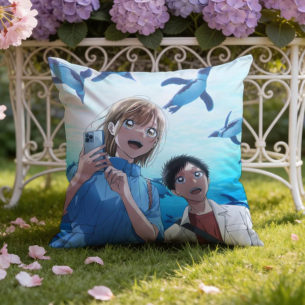 Anime B-Blue B-Box Cushion Cover Home & Car Dual-Scene Pillow Cover: Reversible for Premium Comfort