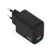 GaN Wall Charger Aisens A110-0972- 1xUSB Type-C- 1xUSB- 45W- Black