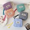 Mini Plaid Makeup Bags Headphone Key Lipstick Storage Bag Minimalist Checkered Cosmetic Bag Makeup Pouch Small Zipper Coin Purse