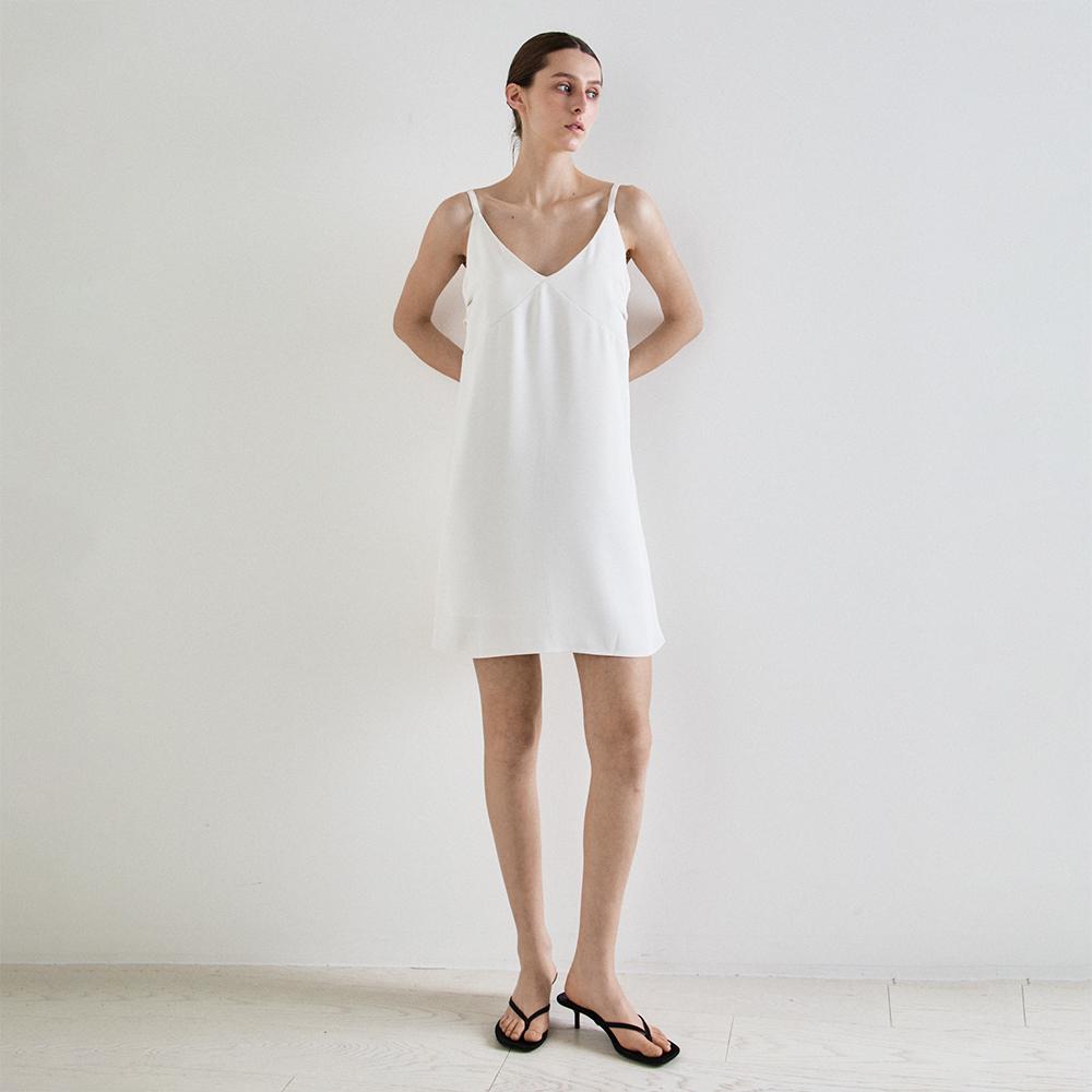 NOEUD Silken Mini Dress (Ivory)