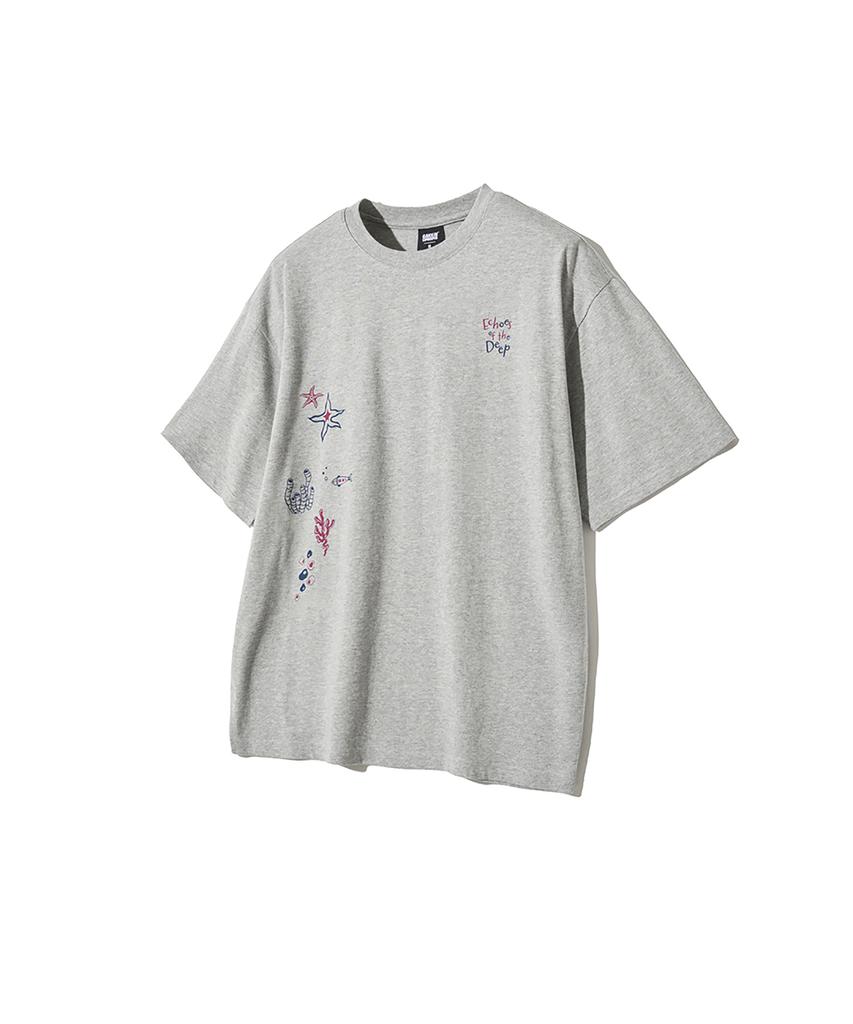 GAKKAI UNIONS Starfish Ocean Short Sleeve T-Shirt Gray
