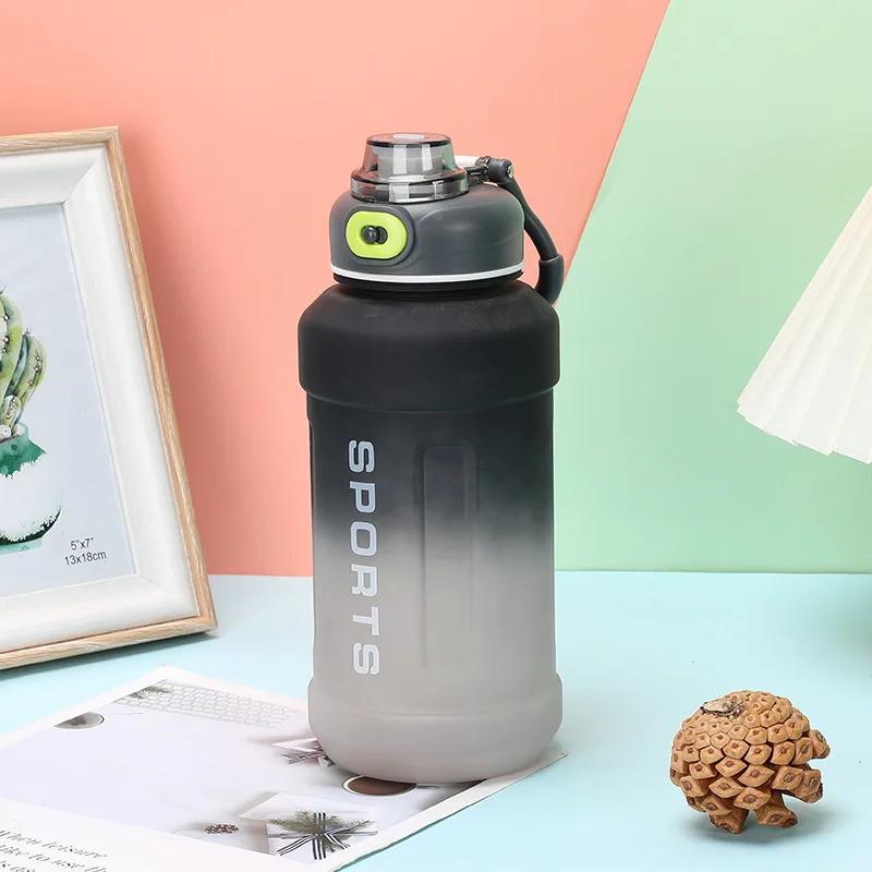 

1300 мл чайник, меняющий цвет, матовая пластиковая чашка с трубочкой, спортивная портативная бутылка для воды 1000-1500ml чёрный