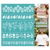 2pcs Self-Adhesive Silk Screen Printing Stencil for Painting On Wood DIY Decoration T-Shirt Fabric Leaf 220x280mm