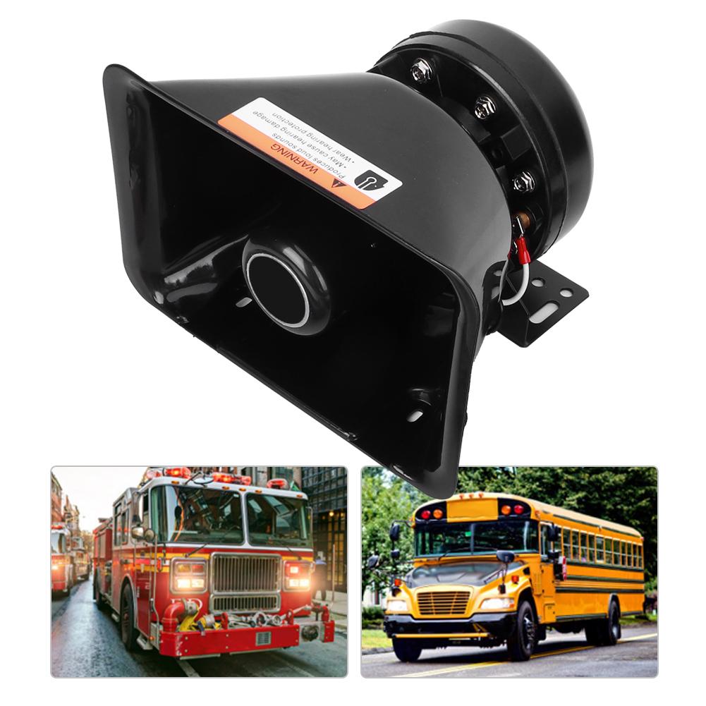 Loud Car Warning Alarm Fire Horn Kits 9 Sounds W  Megaphone Loud Speaker 130dB 200W