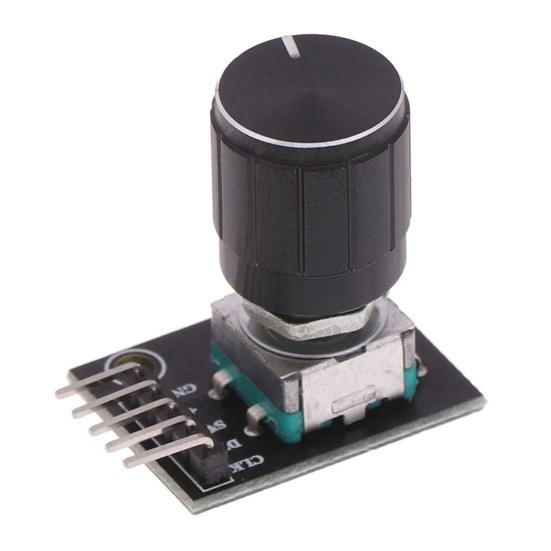 360 Degree Rotary Encoder Module KY-040 Brick Sensor Switch Module Development Board with Knob Cap Compatible for Arduino for Raspberry Pi