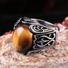 2026 New Alloy Ring Fashion Oval Turtle Face Tiger's Eye Stone Men's Simple Men's Ring Ring
