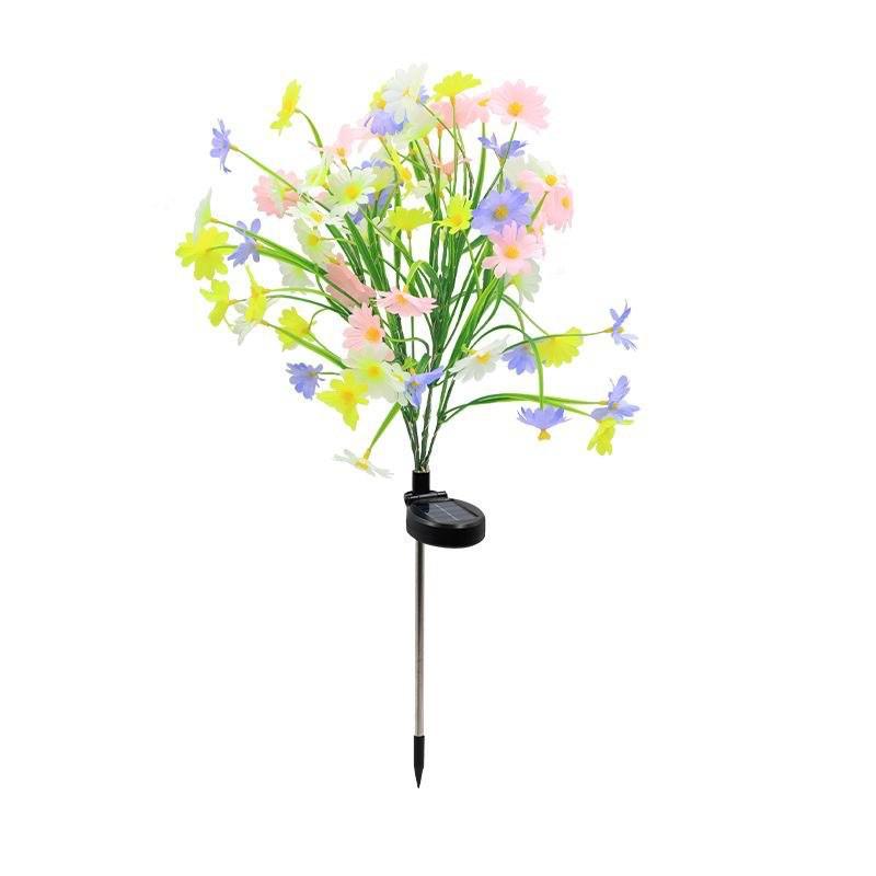 LED Solar Daisy Flower Garden Lawn Light for Outdoor Decoration Colorful
