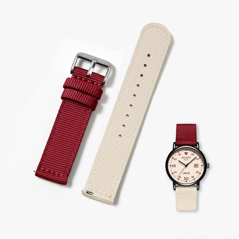 20mm Waterproof Sailcloth Watch Strap Two-Sided Nylon Watchband Quick Release Band Sport Belt