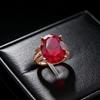 Customized Jewelry Jewelry Simulation Ruby Sapphire Ring 12X16 Pigeon Egg Emerald Ring Jewelry