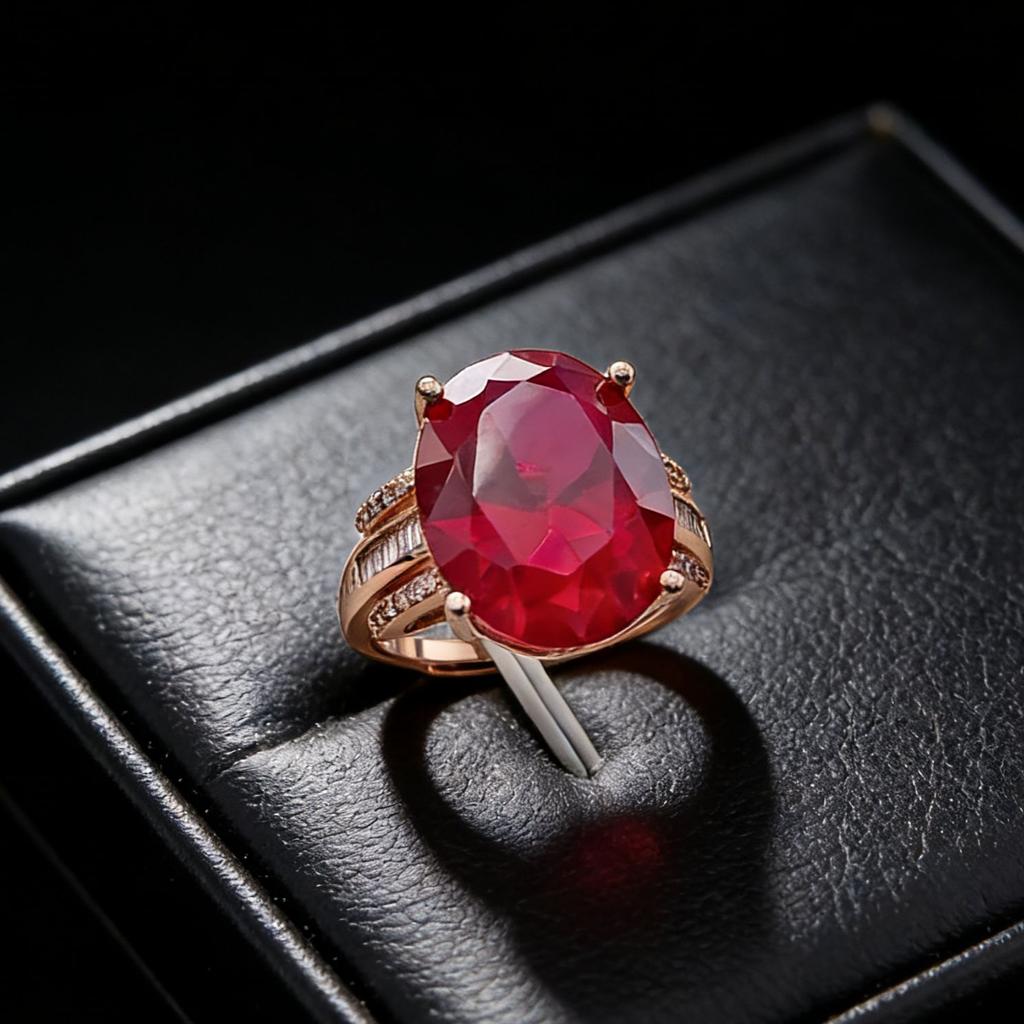 Customized Jewelry Jewelry Simulation Ruby Sapphire Ring 12X16 Pigeon Egg Emerald Ring Jewelry