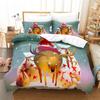 Weihnachts-Bettbezug-Set mit Weihnachtsmann-Motiv, Weihnachtsschlitten-Bettwäsche-Set, weich, bequem, atmungsaktiv, Bettbezug für Schlafzimmer und Gästezimmer