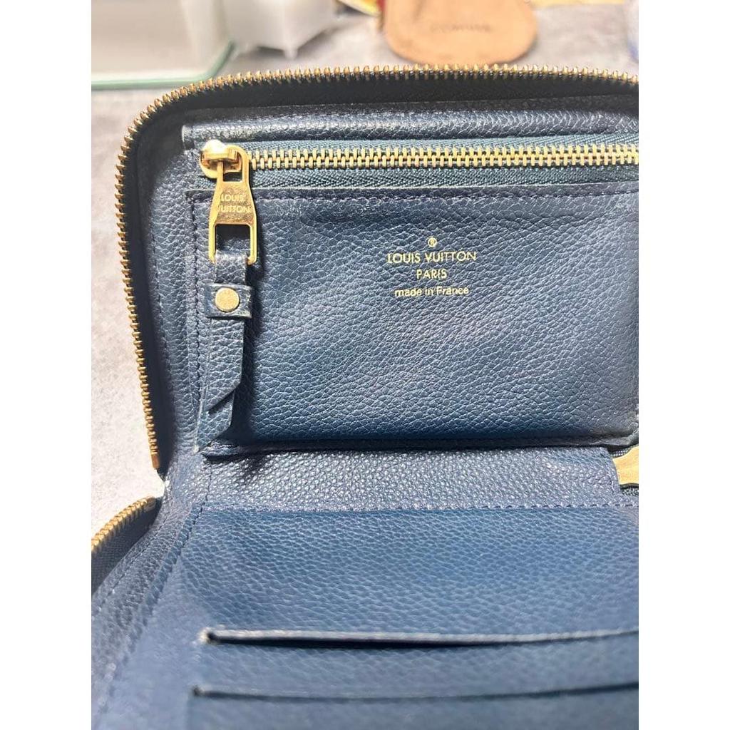 Used [Louis Vuitton] Monogram Empreinte Line Wallet (Navy)