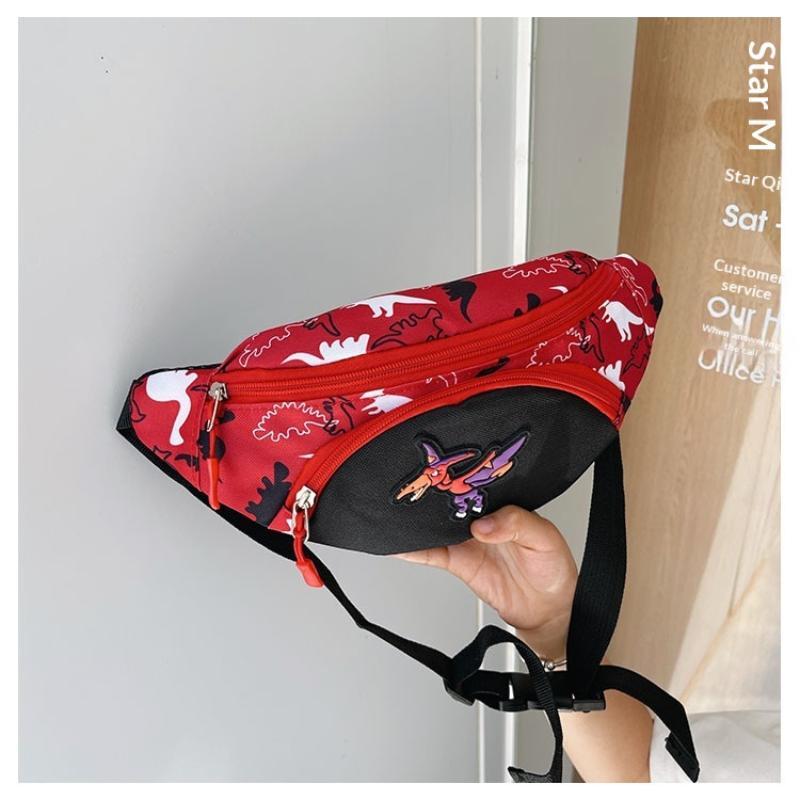 Cute Cartoon Dinosaur Storage Bags For Kids Phone Earphone Money Pouch Organizer Fashion Chest Waist Bag Children Belt Bag