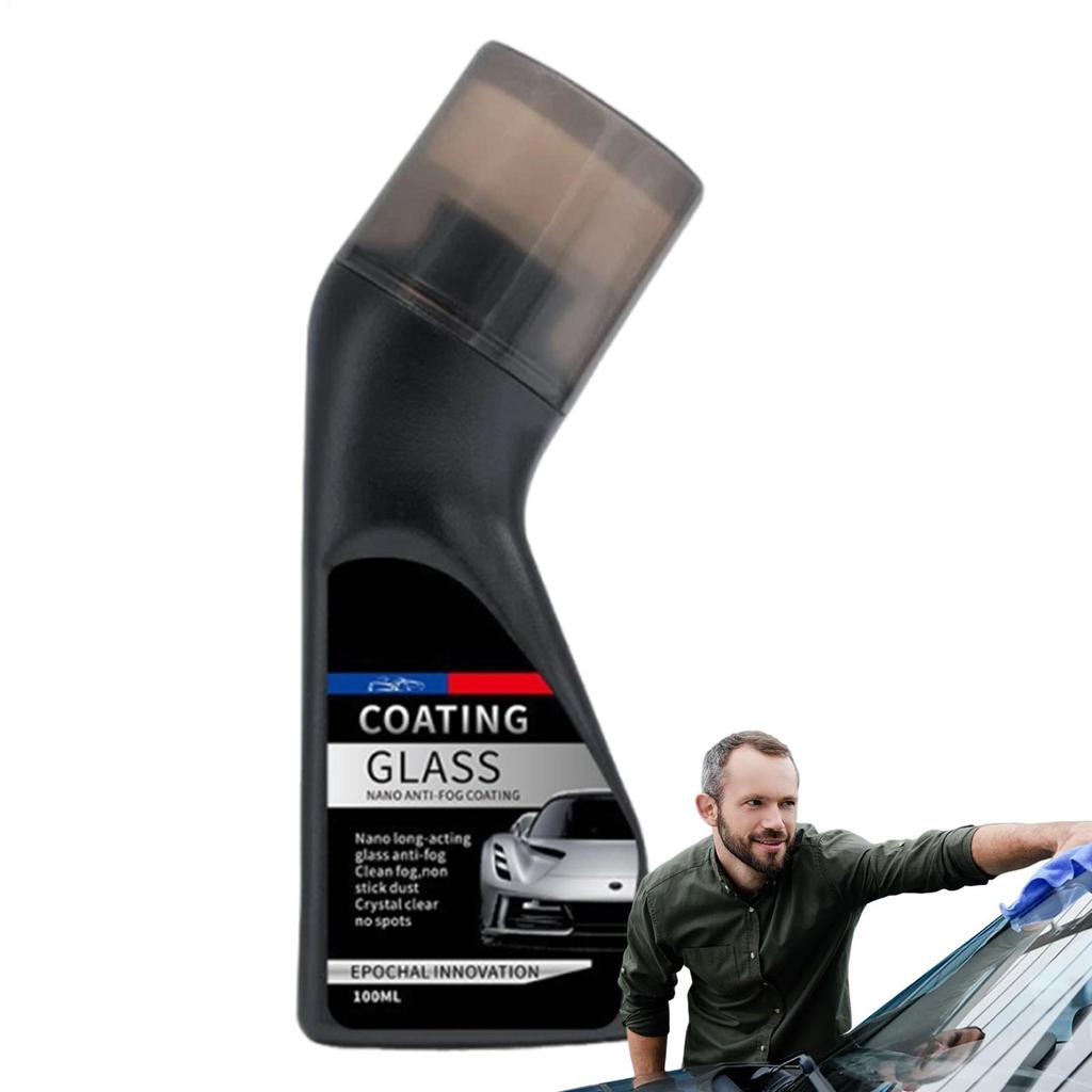 Hydrophobic Windshield Coating 100ml Sponge Brush Cleaner Car Windshield Anti Fog Spray Clear Vision Cleaning Window Mirror