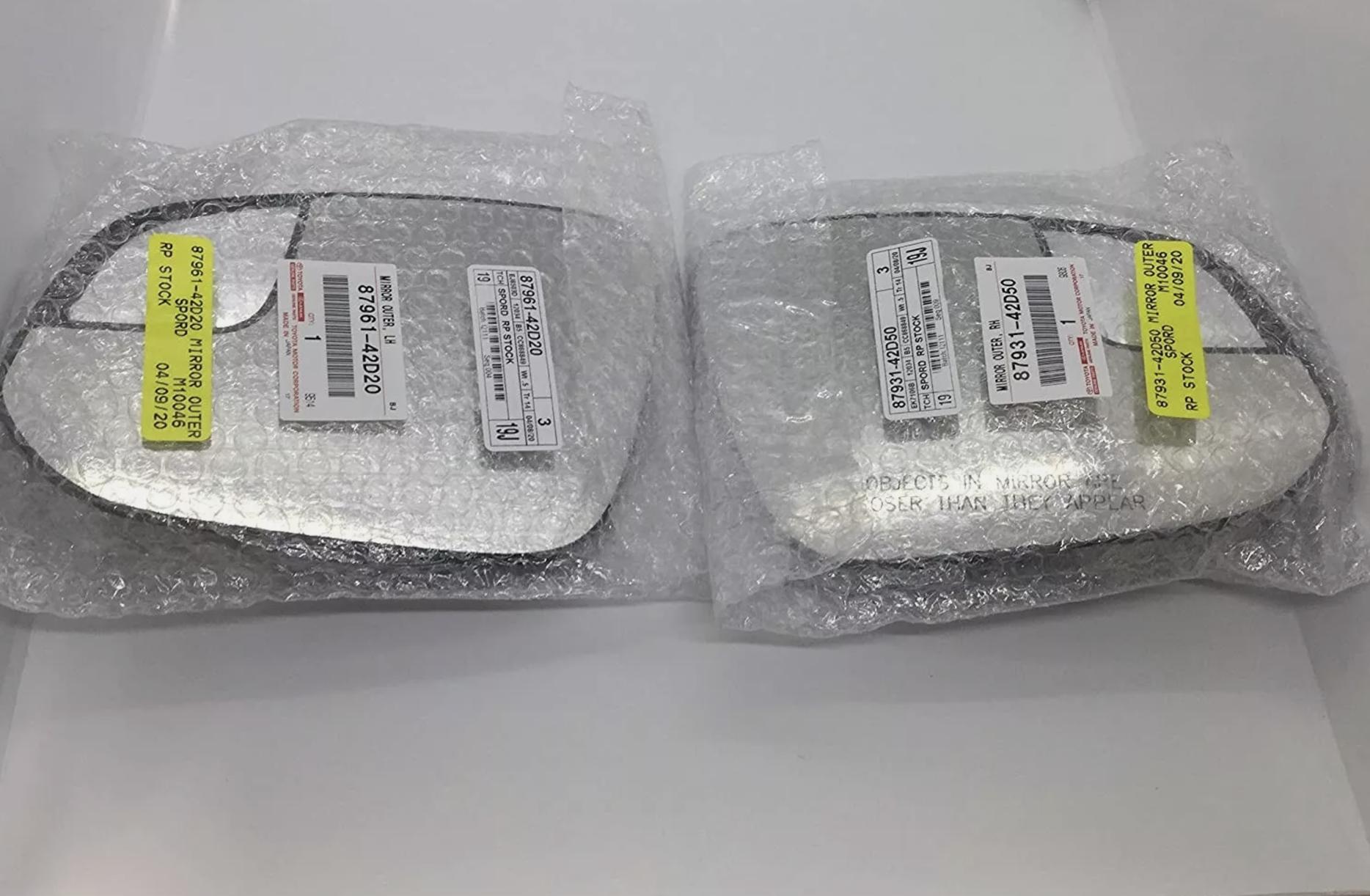 

Toyota Genuine RAV4 Heated RH LH Blind Spot Side View Mirror Glass 2016-2018