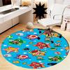 Mario Printed Round Rug Carpet Chair Rug Area Rug Entryway Doormats,for Office Chair Living Room Bedroom Kitchen Room.