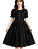 Summer Dress for Women Formal Occasion Short Crew Slimming Princess Suitable for Size M [Sorosis] - Party, After-Party, Dress, Sleeves, Neck, A-Line,