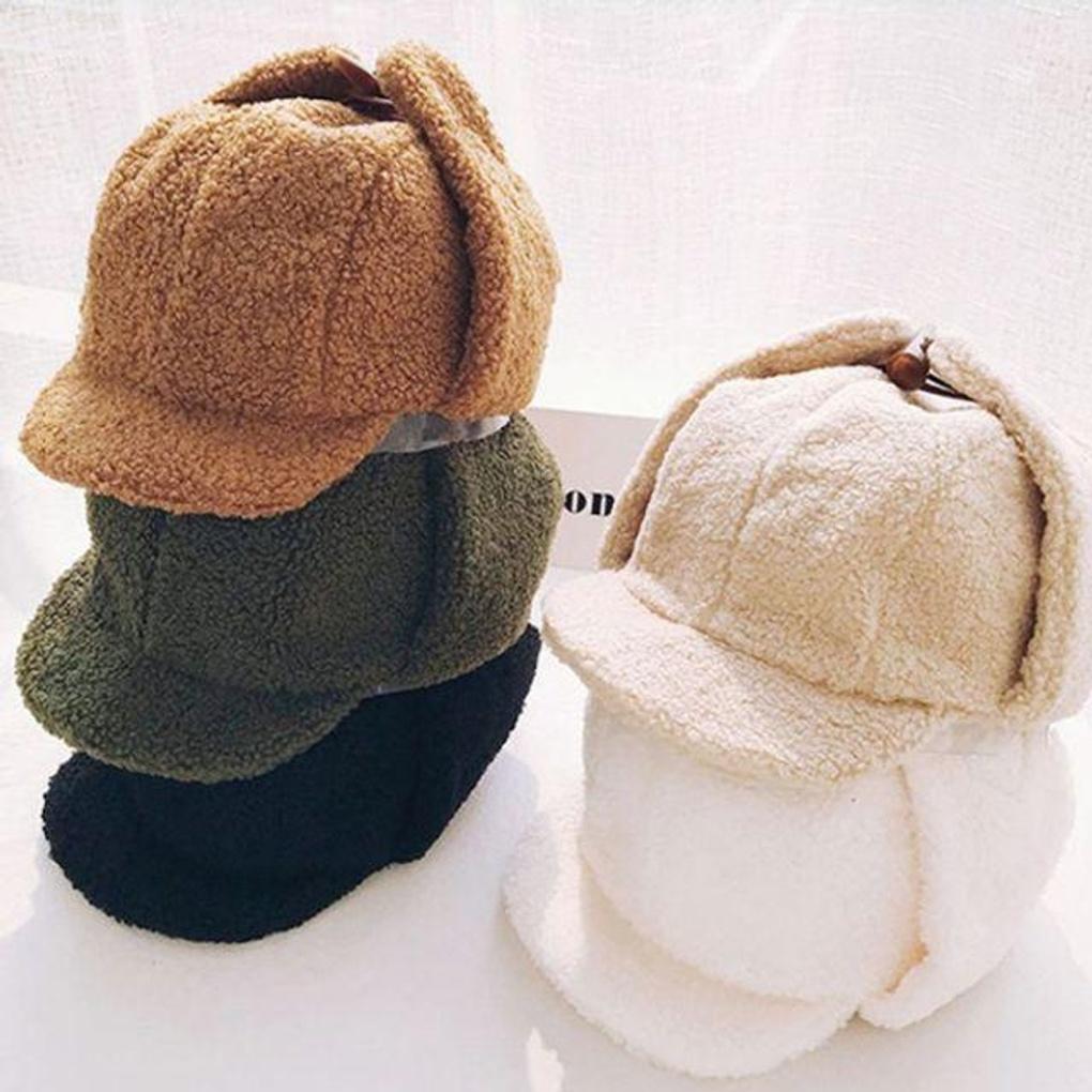 Wool Poggle Earmuff Hat 5 Color Trooper Hat Earflap