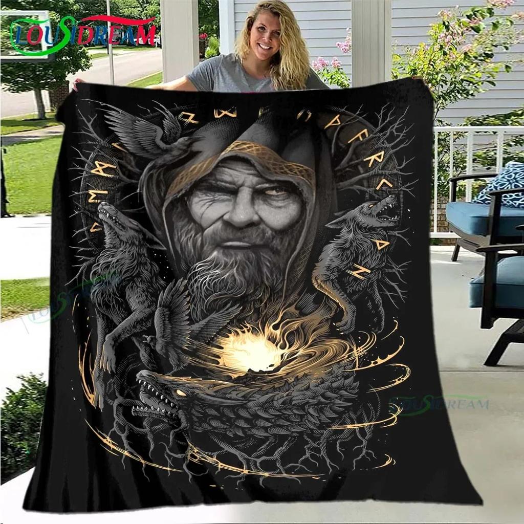 Nordische Wikinger-Mythologie Weiche Decke Sport Wohnzimmer Schlafzimmer Sofa Bett Decke Geburtstagsgeschenk Reise Büro Mittagspause Decke