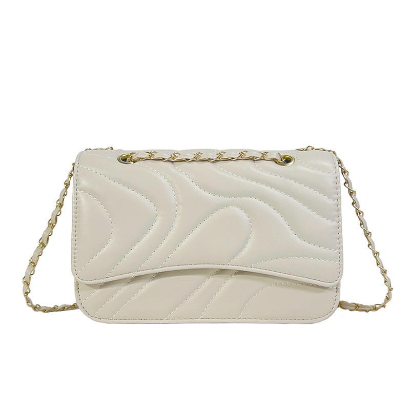 Chic Pu Leather Small Square Bag For Women Stylish Shoulder Crossbody Purse 2024 Fall Winter Collection