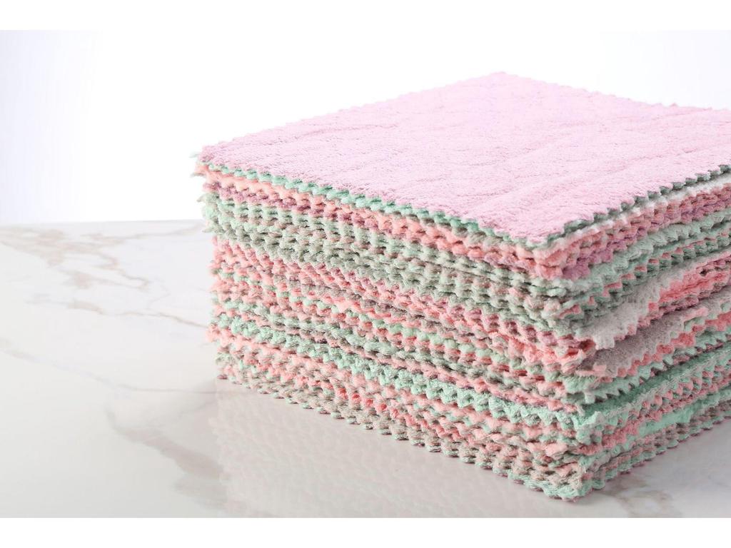 Absorbent Cotton Dishwashing Cloths: Non-Stick Oil Kitchen Towels for Cleaning Tables and Dishes.