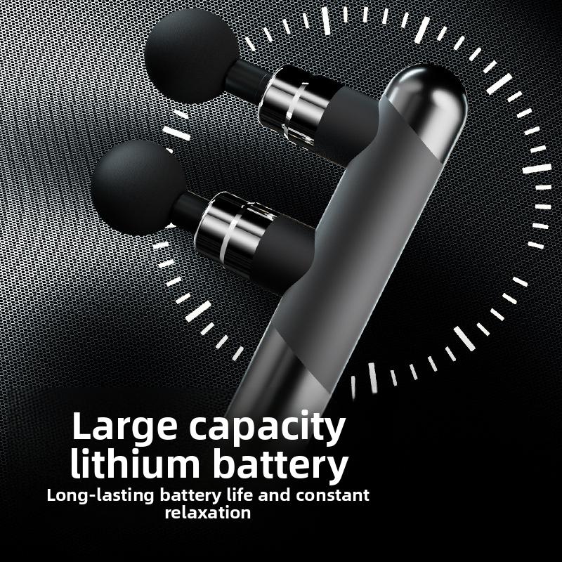 Doppelkopf-Faszienpistole Muskelmassage lindert Schmerzen, Muskelmembran multifunktionale Entspannung, Vibrationsfitness, elektrische Fas