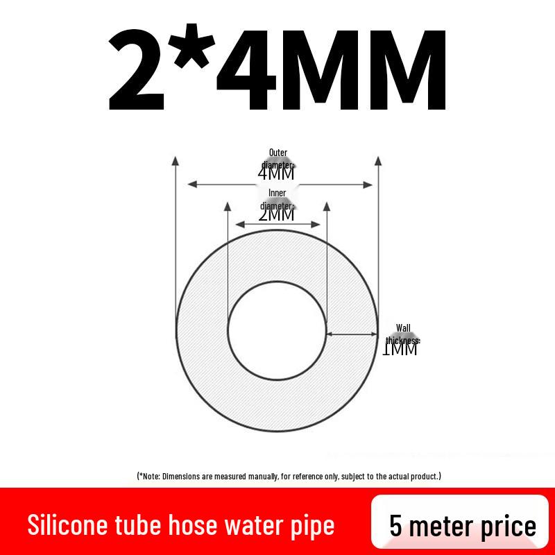 Elastic Tear-Resistant Transparent Silicone Water Hose - Odorless & High-Temperature Resistant for Household Water Dispensers