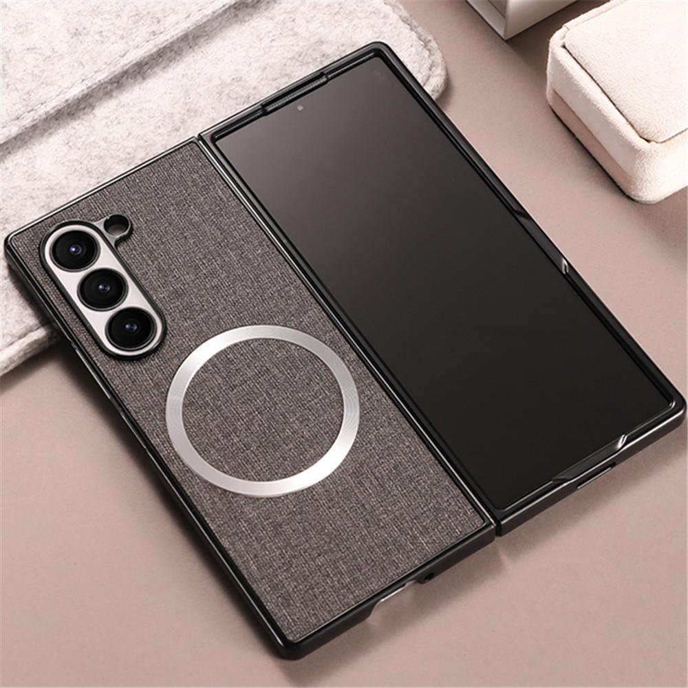 Magnetic Phone Case For Samsung Galaxy Z Fold 7 6 5 4 3 For Magsafe Wireless Charge Silid Color All Inclusive Shockproof Cover