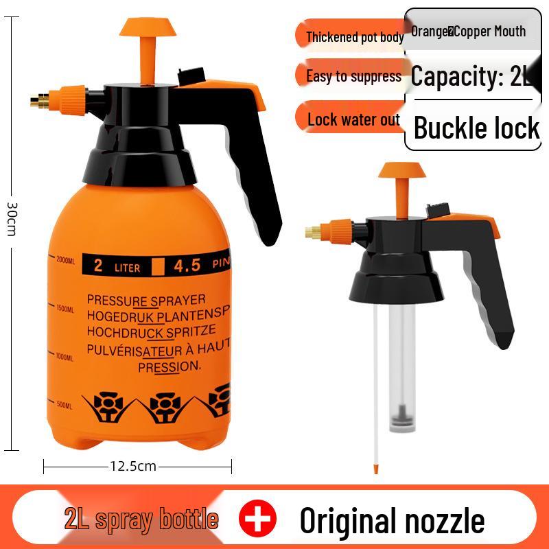 3L High-Capacity Watering Can with Manual Pump Sprayer for Home Use