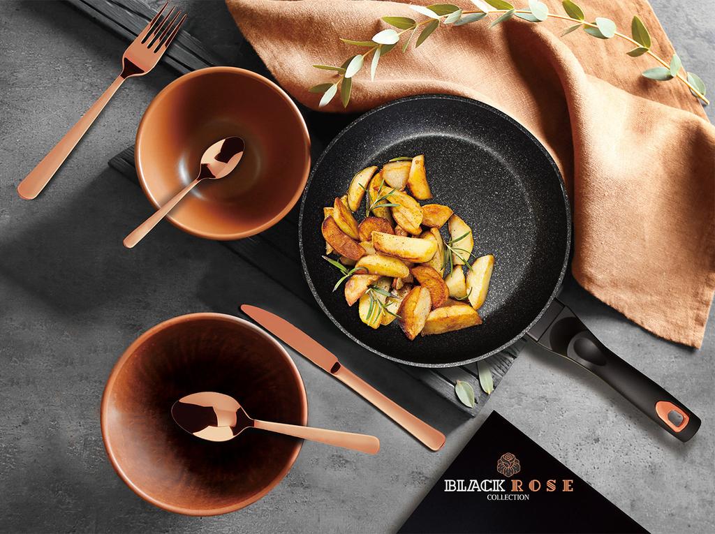 Zestaw 2 patelni z powłoką granitowąch 22/26cm BERLINGER HAUS Black Rose BH-1644-NF