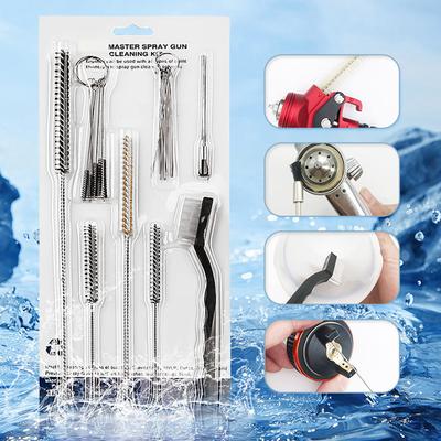 21 buc. Kit de curățare pulverizator de vopsea multifuncțional Perii din nailon Mini perii și ace Tub metalic
