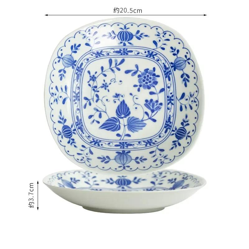 Keramikteller im Retro-Chinesischen Stil, High-End Hotelrestaurant, Pastateller, Köstliche Gerichte, Fischteller, Einzigartiges Haushaltsgeschirr