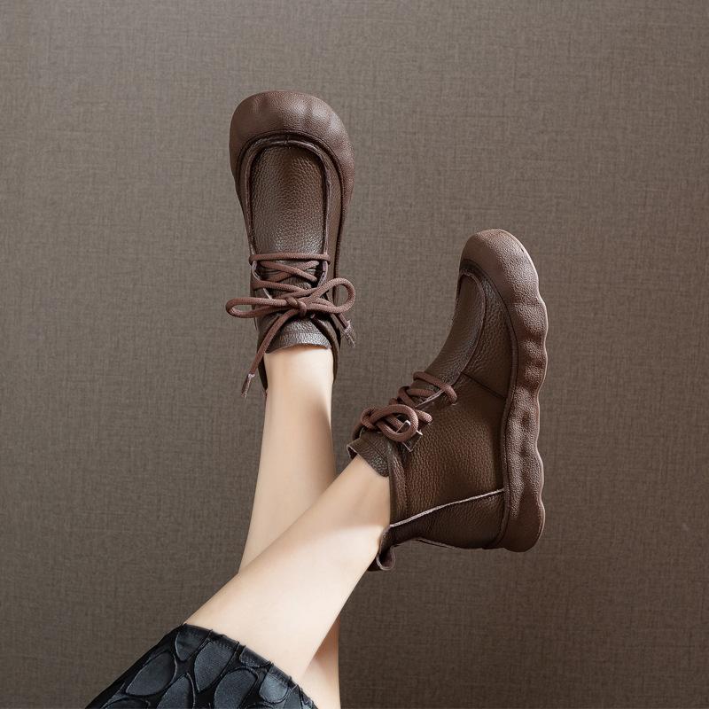 New Style Shoes, Retro Boots, Women's Boots, Soft Leather Boots, Soft-soled Boots, High-top Boots