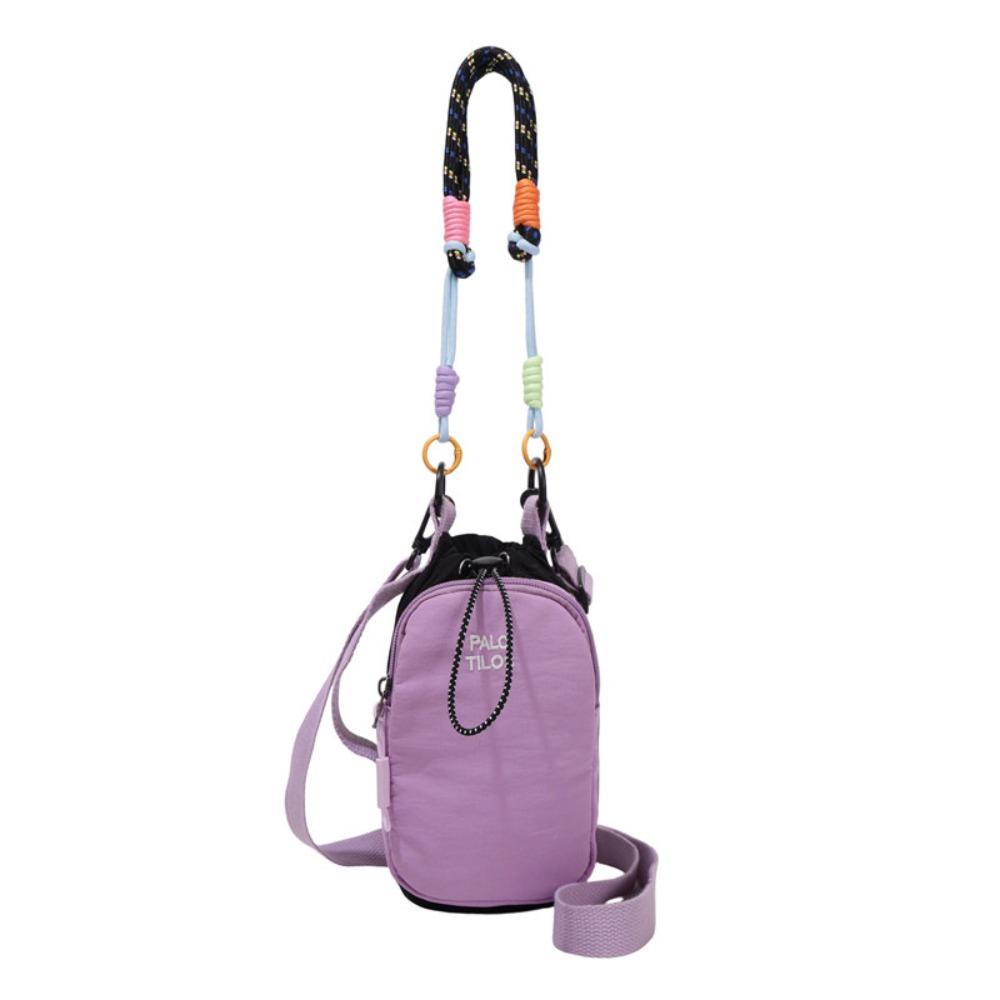 Hands-Free Water Bottle Bag Dopamine Style Mobile Phone Pouch Walking фиолетовый