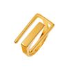 INS Style Geometric Hollow Line Design Stainless Steel Ring