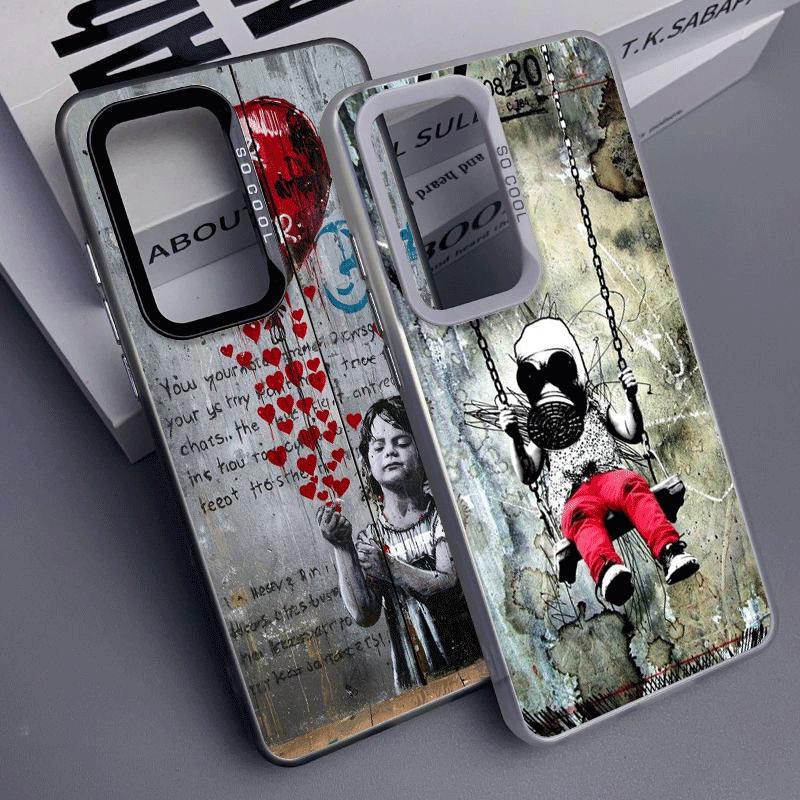 B-Banksy Art Graffiti Artist Soft Phone Case for Samsung A17 A16 A15 A14 A13 A57 A56 A55 A54 A53 A37 A36 A35 A34 A33 A26 A25 A24