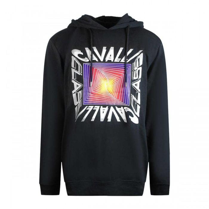 Cavalli Class Mens Asymmetric Box Hoodie
