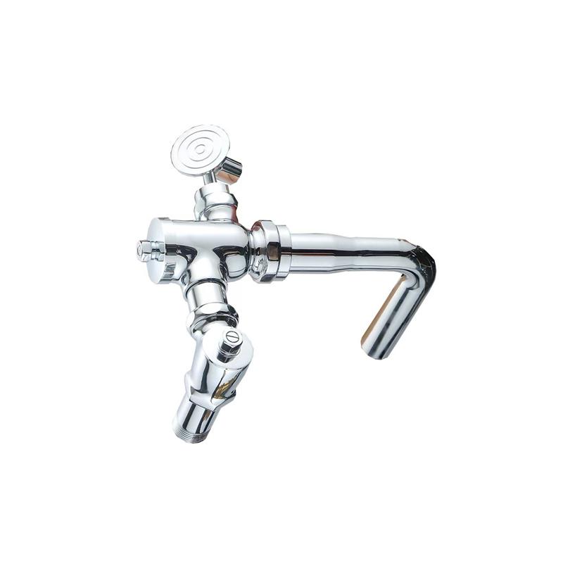 High Quality Eco-Friendly Water Saving Automatic Toilet Flush Valve Brass Pedal Type Wall-Mounted Hotel Use Professionally