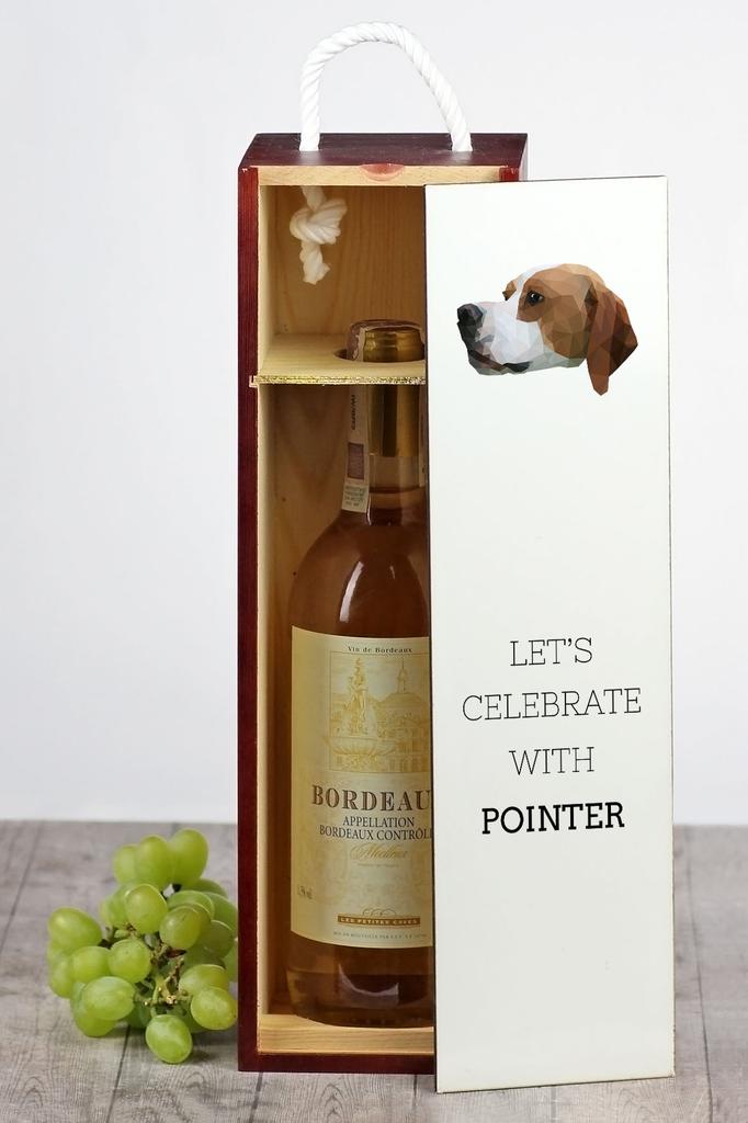 Pointer - Geometryczne Pudełko Ze Zdjęciem I Napisem Na Wino Marki Art-Dog