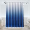 1 Set Shower Curtain with 12 Hanging Rings Contrast Gradient Color Thickened Waterproof Punch-free