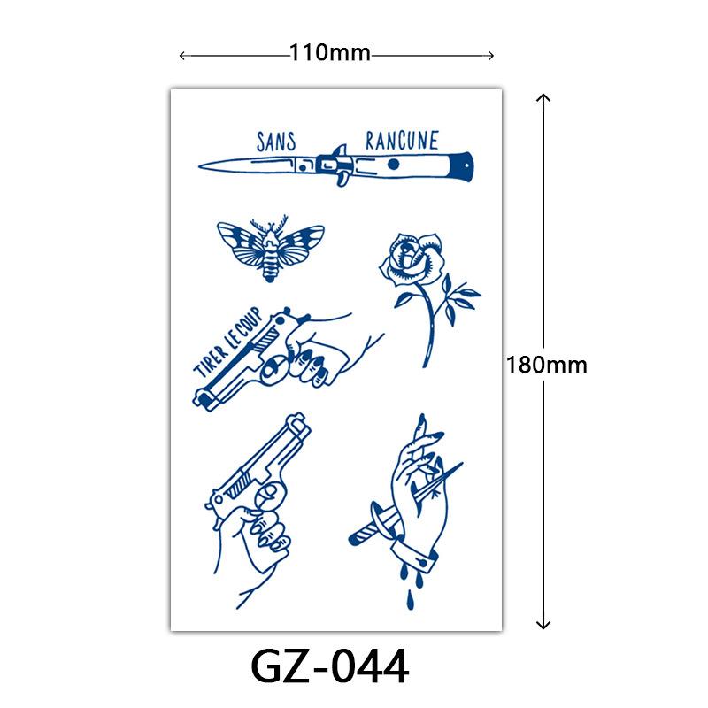 Herbal Juice Tattoo Stickers, Semi-Permanent Tattoo Stickers, Sweatproof, Lasting Tattoo Stickers