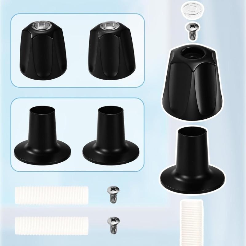 4Pcs Bathroom Faucet Handle Upgrade Kit Sturdy Kirsite Shower Controlling Knob Accessories Shower Handle Kit